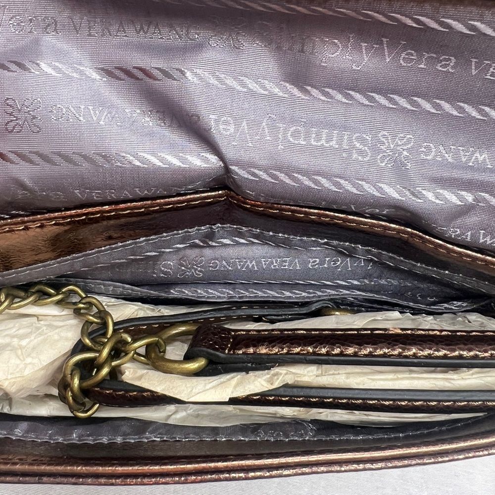 Simply Vera Metallic Bronze/Sequin Clutch/Shoulder Bag - Picture 6 of 15